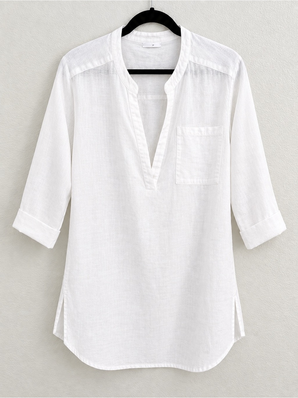 O'Neill White V-Neck Linen Tunic 100% cotton